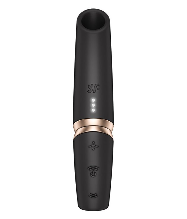 Satisfyer Perfect Kiss 3D lipstick luchtdrukvibrator – zwart