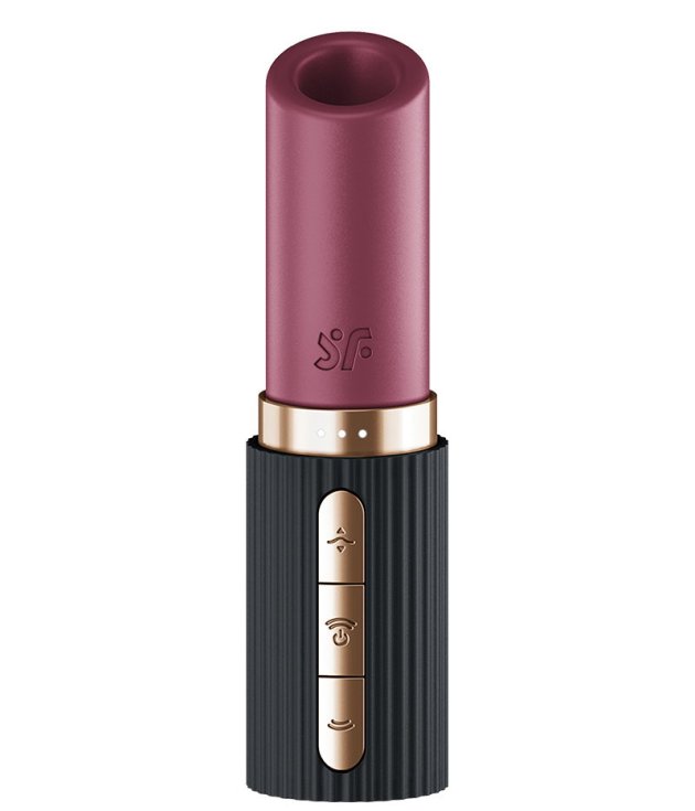 Satisfyer Deep Kiss 3D lipstick luchtdrukvibrator – zwart