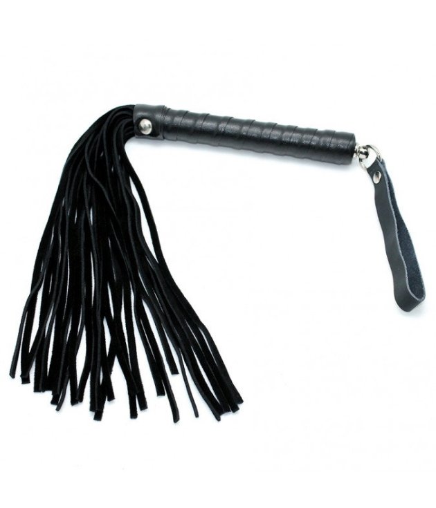 Suède flogger – zwart/wit