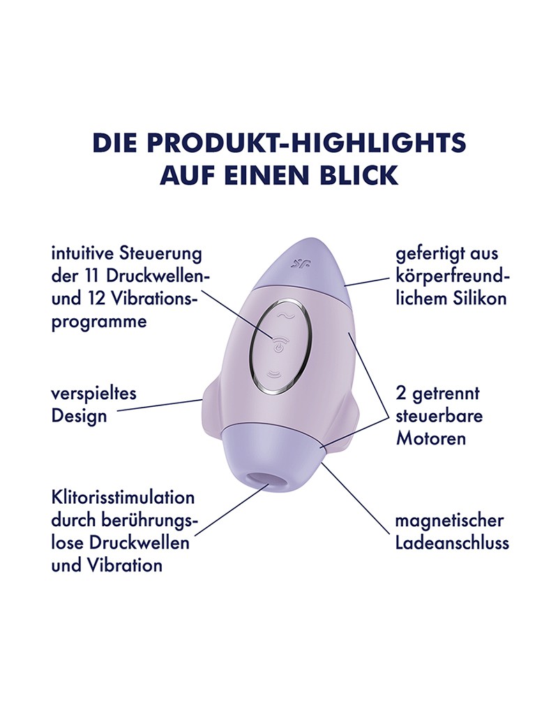 Satisfyer Mission Control luchtdrukvibrator – paars - Image 7