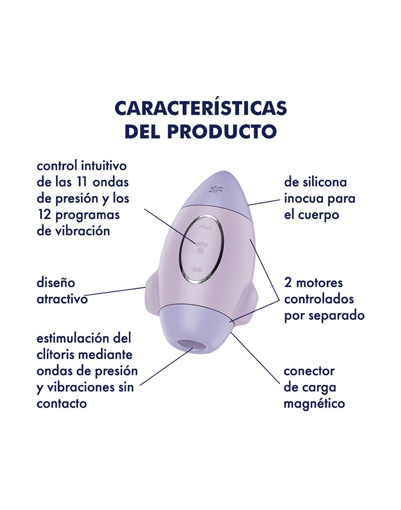 Satisfyer Mission Control luchtdrukvibrator – paars - Image 8