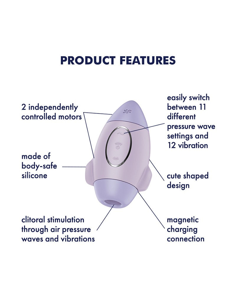 Satisfyer Mission Control luchtdrukvibrator – paars - Image 9