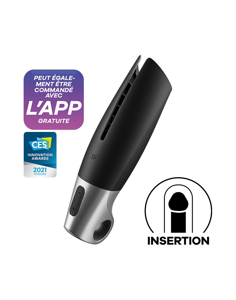 Satisfyer Power masturbator met app-bediening – zwart/zilver - Image 11