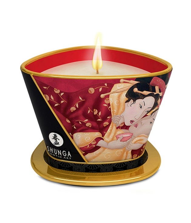 Shunga massagekaars aardbei en champagne