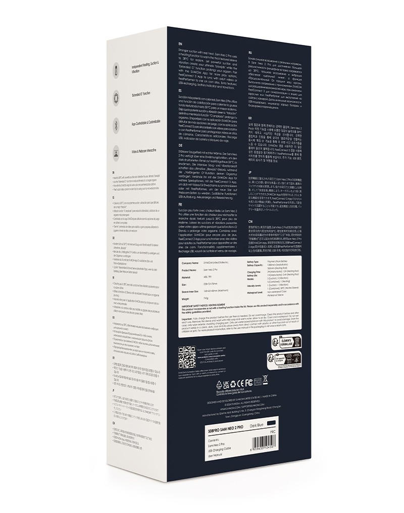 SVAKOM Sam Neo Pro Connexion Series masturbator – blauw - Image 14